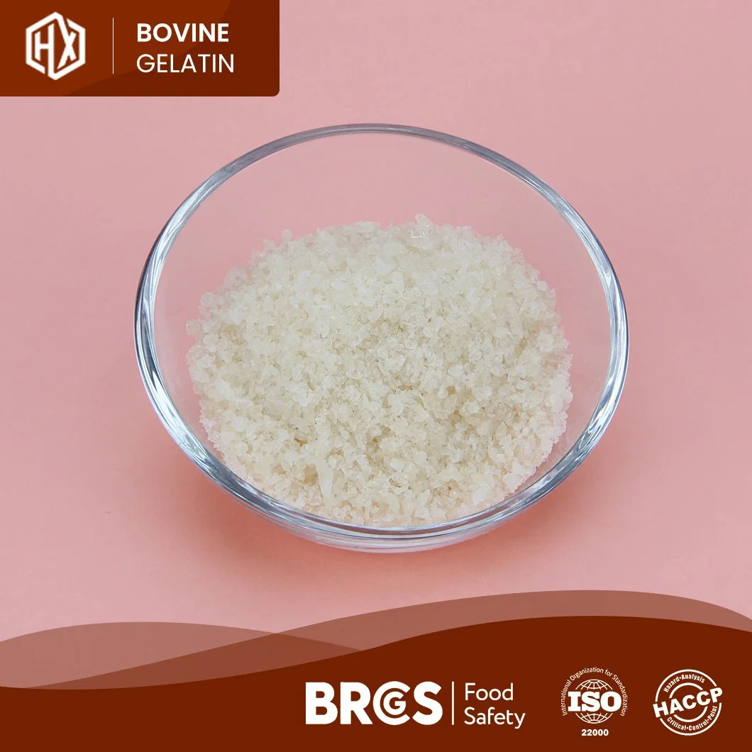 Halal Haoxiang piel bovina la gelatina en polvo High-Purity 150 flor de piel de vacuno la gelatina de fabricación China Wholesale Halal personalizado de gelatina de comestibles de bovino