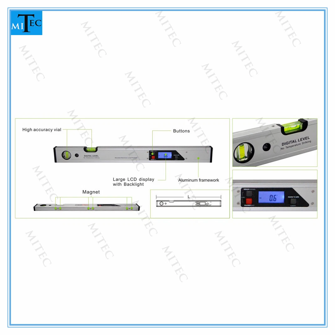 China Factory Digital Spirit Level with Magnet 600mm