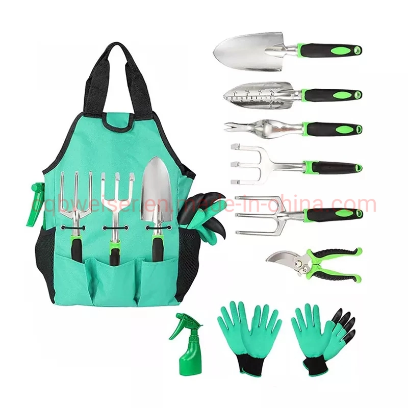 Stainless Steel Heavy Duty Gardening Tool Set with Non-Slip Rubber Grip Outdoor Hand Tools Garden Tool Heavy Duty Gardening Tool Kit Outdoor Tools with Tote Bag