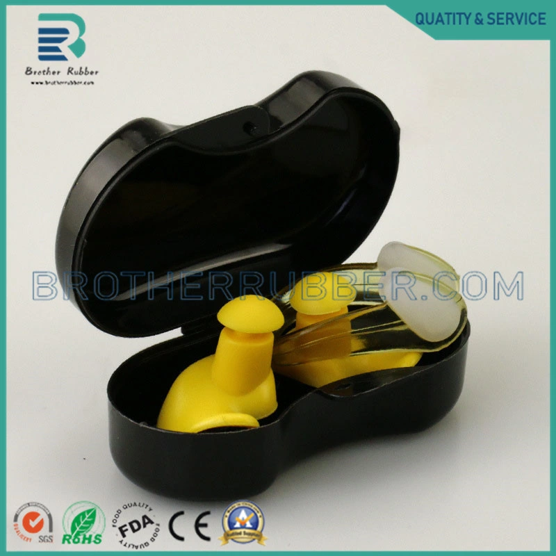 Showering Diving Swimming Waterproof Soft and Flexible Silicone Earplugs and Nose Clip