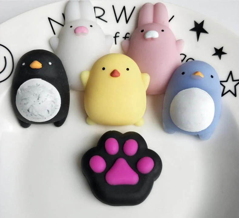 Animal Sensory Autism Fidget Toys Jumbo Cat Toys Squishy Mochi Promotional Cartoon Stress Relief Mochi Squishy