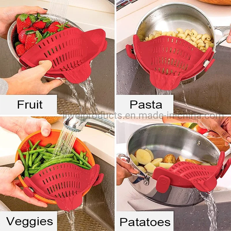 Worldwide Markets Kitchen Pot Side Strainer for Straining Pasta, Fish, Fruits, Vegetables