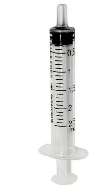 Vente en gros usage médical jetable 3 pièces 1 ml seringue avec aiguille