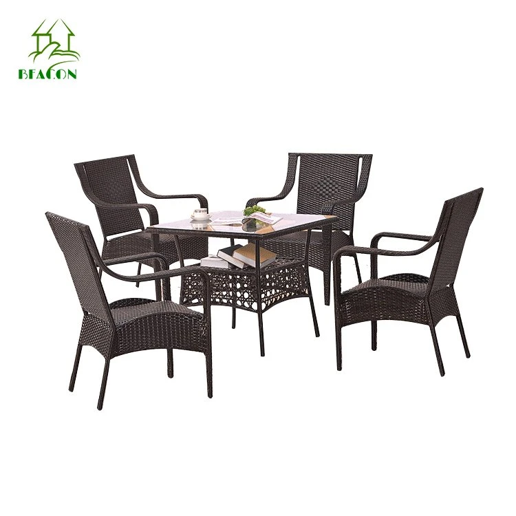 Classic Modern Outdoor Garden Courtyard Table Chair Rattan Wicker Furniture Set