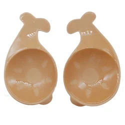 Adhesive Pasties Silicon Nipple Cover for Women Lift up Breast Dophin Shape Seamless Invisible Self Bra