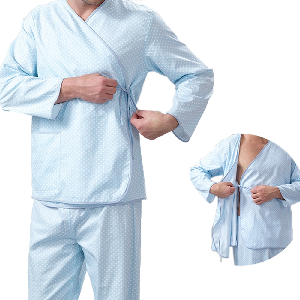 Cotton Patient Gowns Washable Stripes Hospital Patient Uniform Comfortable Good Quality