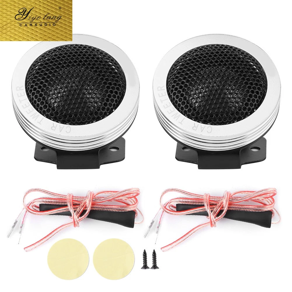 150W YH-188 de 25mm Carcasa de aluminio de la seda de alta eficiencia el film estirable Mini altavoces para el Tweeter de cúpula del sistema de audio para coche.