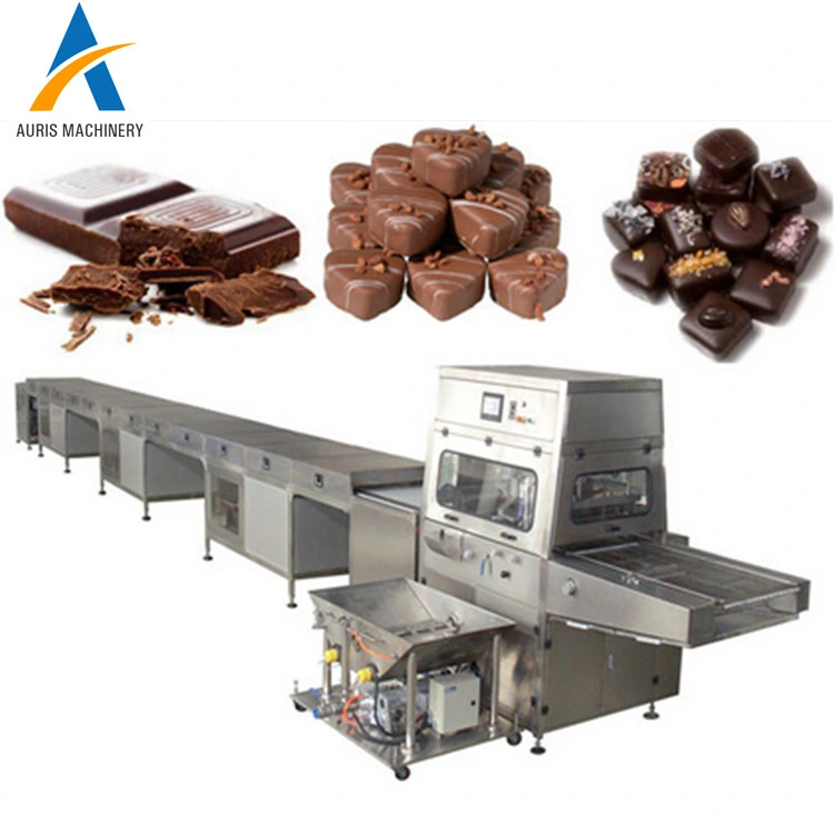 Dos máquinas de Snack Industrial Centro de Color de relleno de chocolate caliente Dispenser depositante hacer máquina de formación de la barra de chocolate