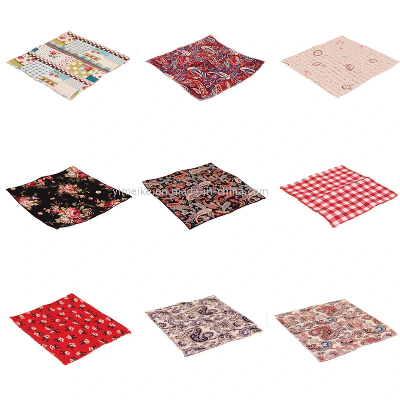 Fashion Unisex Cotton Fabric Flag Patterns Small Handkerchief