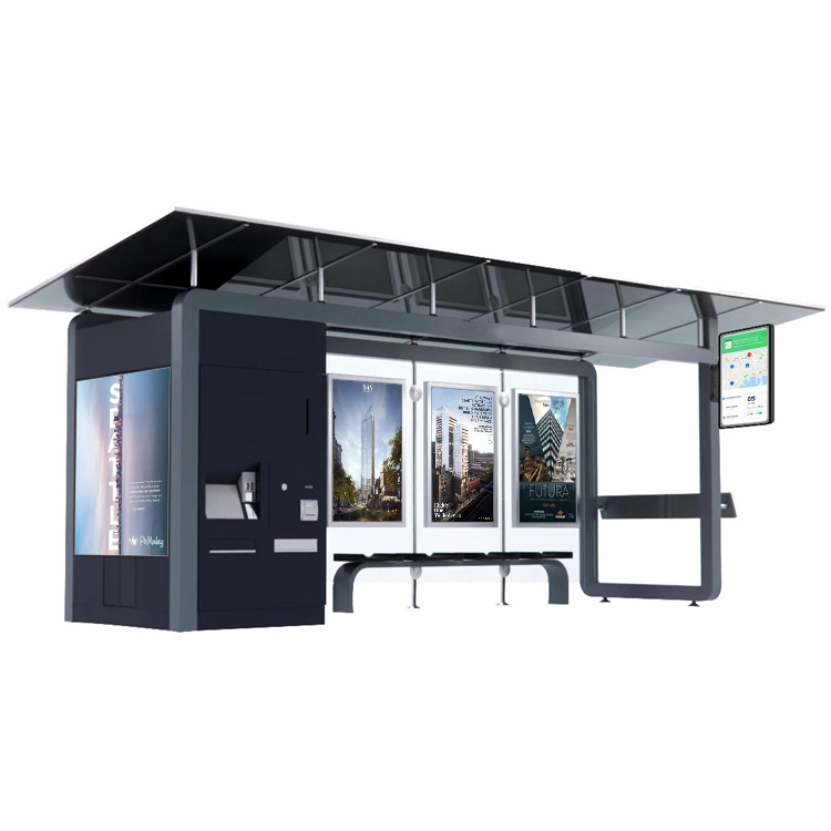 African Automatic Vending Kiosk Steel Bus Shelter Stop for Sale