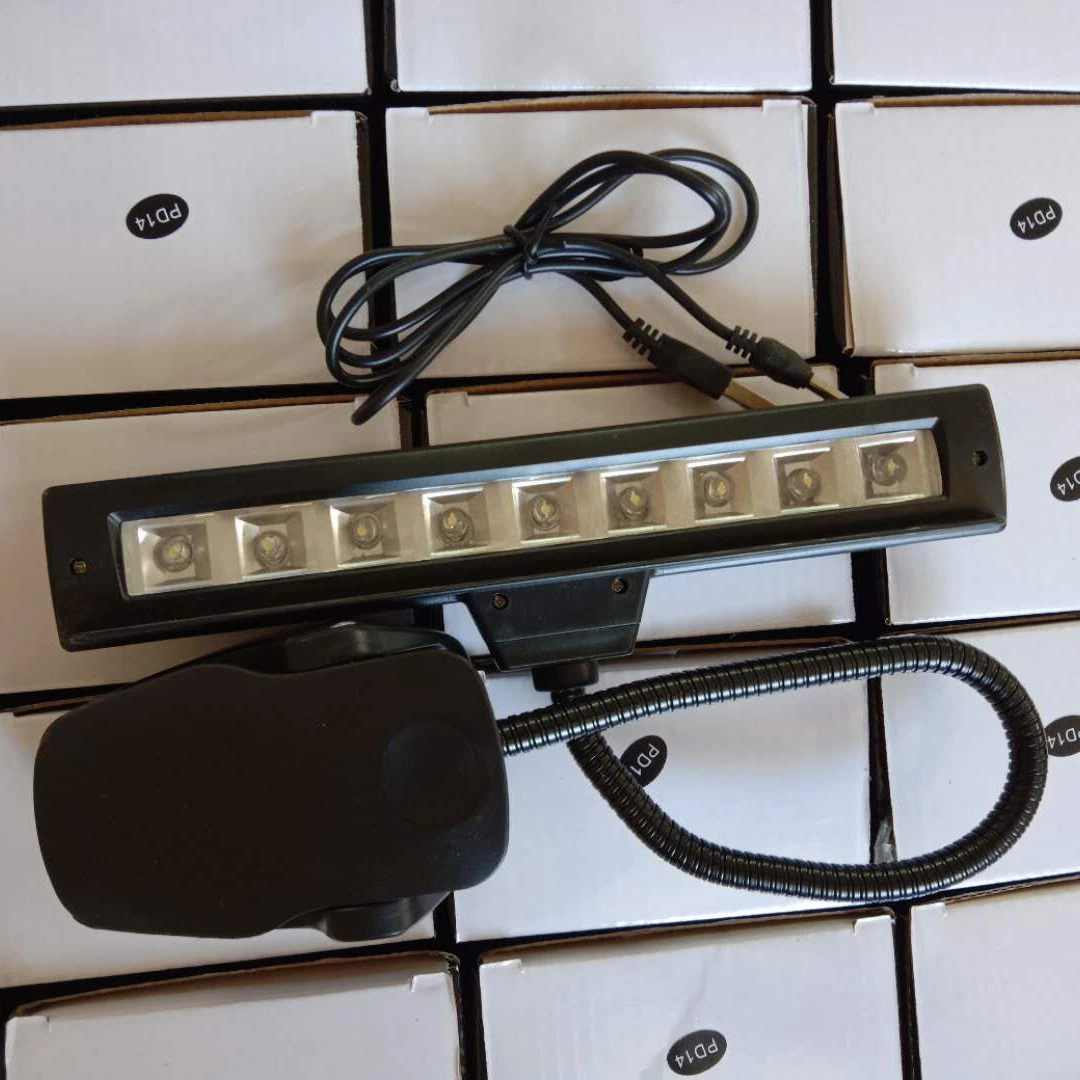 Светодиодная лампа-клипса для ветропровода/ноты/музыкальная лампа/музыкальная стойка свет/лампа для чтения (MLE-8), лампа-клипса для ветросвета