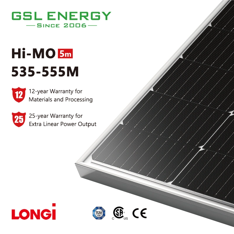 Top Sale Half Cut Cell Low Operating Temperature 535 Watt 540W 545W 550W 555W Solar Panel and Lithium Battery