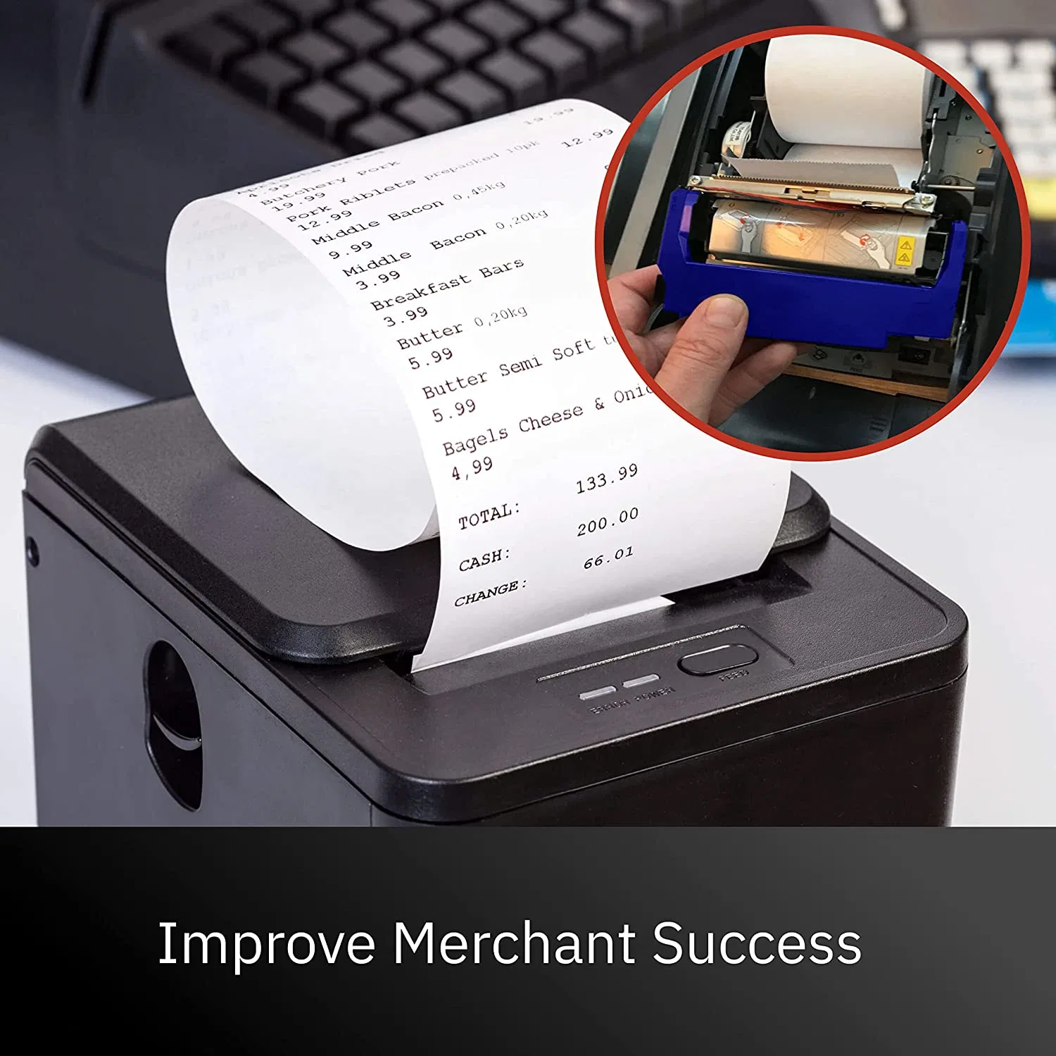 Cash Register Paper Thermal Printer Paper Roll BPA Free Paper USA Market