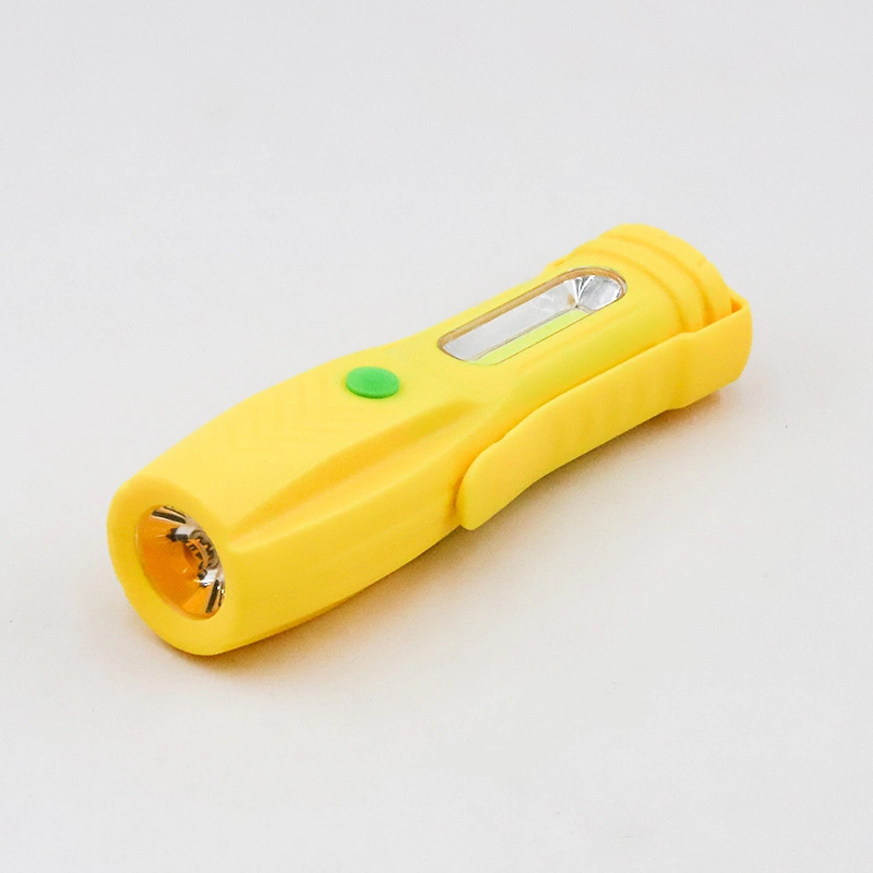 Gelb wiederaufladbare ABS COB Arbeitslicht LED-Taschenlampe Angeln Camping Taschenlampe mit Haken und Magnet