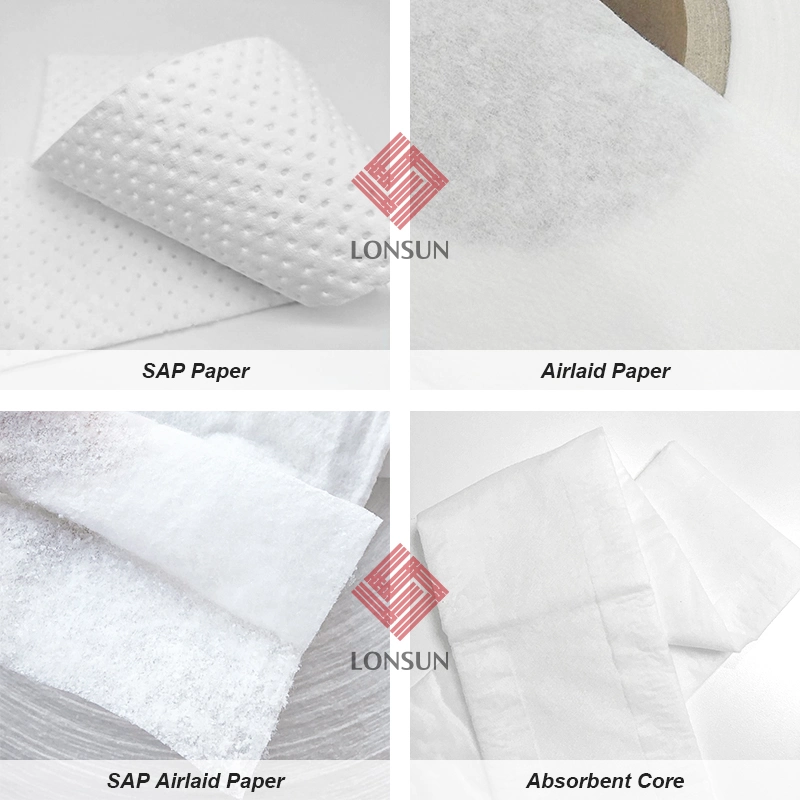 Super absorbente de celulosa Fluff de papel para sap Pañales núcleo absorbente
