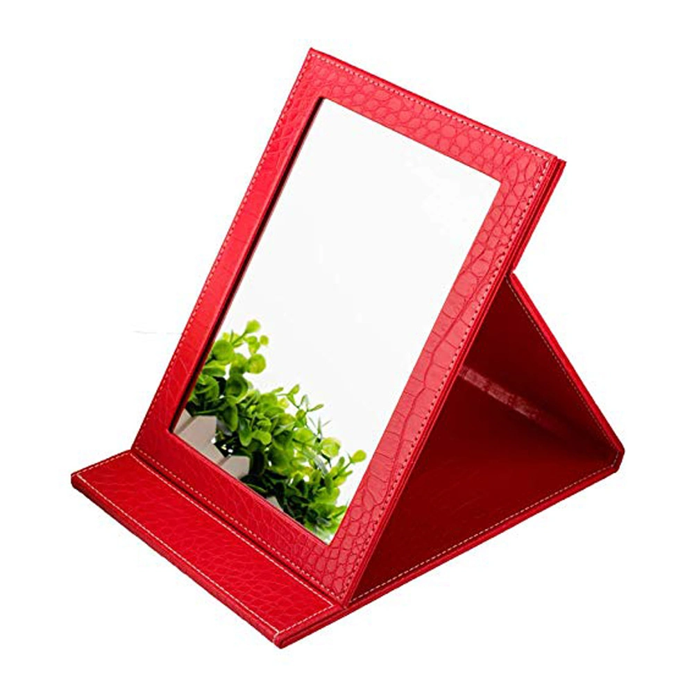 Personalized Cosmetics Accessory Portable Vanity Mirror Luxury Makeup Mirror with Leather Cover