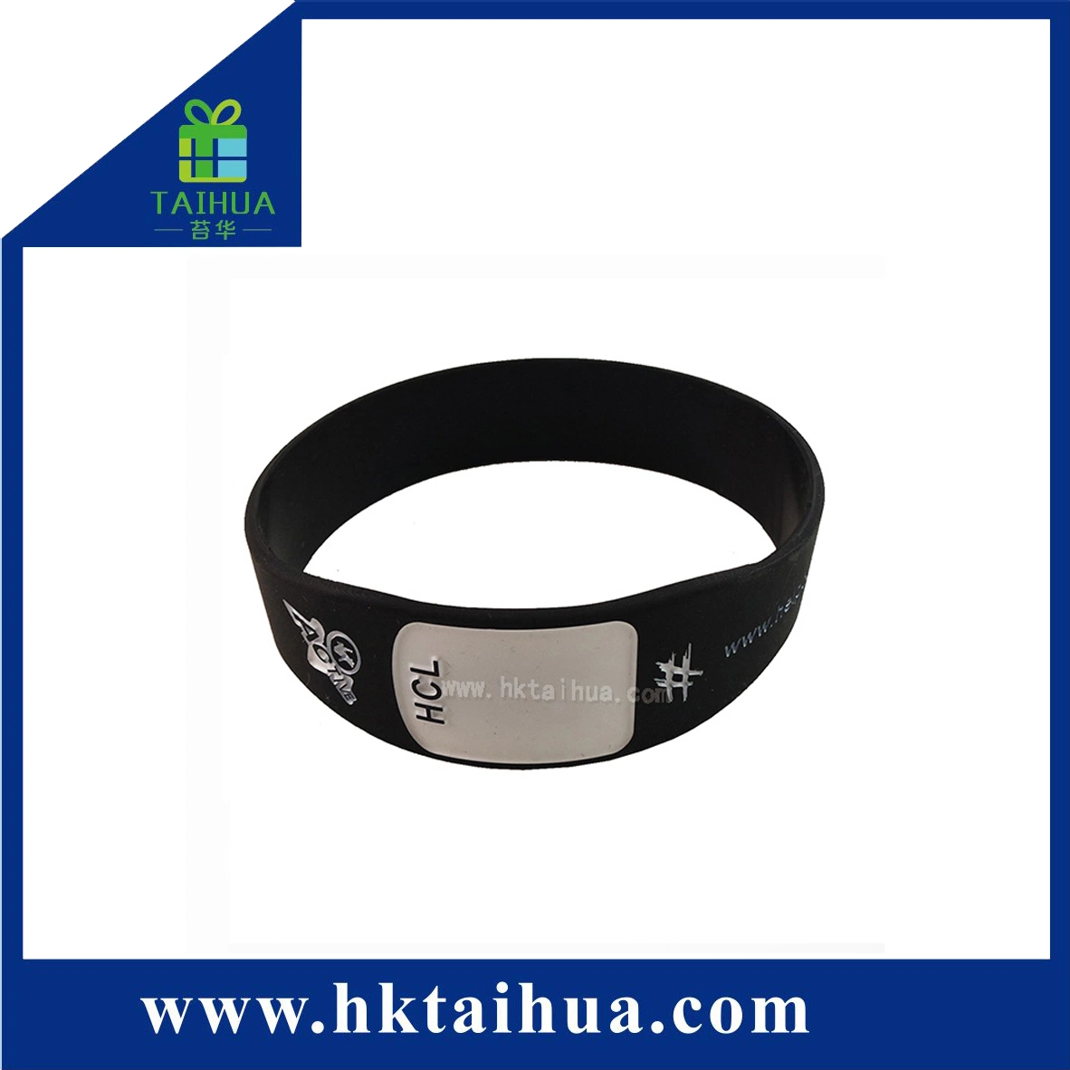 Custom Rubber Wrist Bands Embossed Silicone Bracelet (TH-band014)