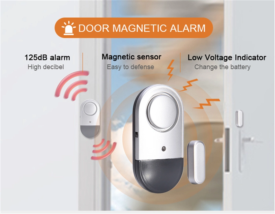 Alarme de intrusão anti-roubo sem fios alarme do sensor magnético da porta