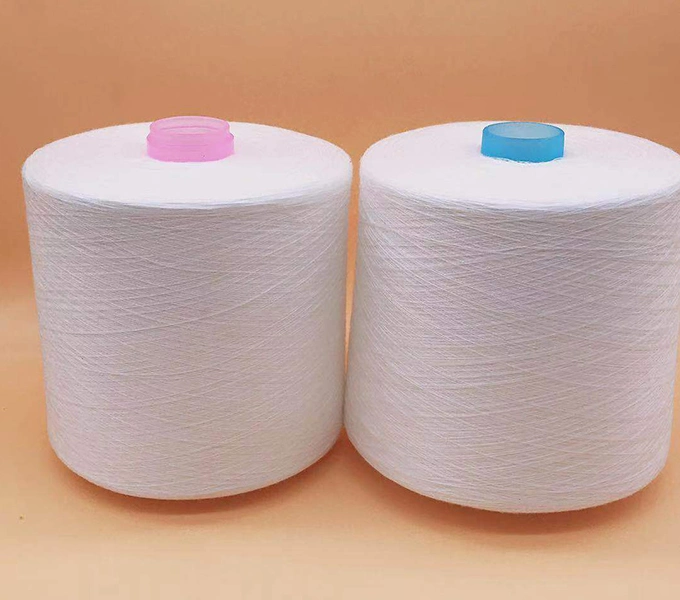 Plastic Dye Tube 1kg/Cone 1.4175kg/Cone 1.25kg/Cone Dye Tube 40/2 42/2 42s/2 White Not Semi-Dull 100% Virgin Bright Polyester Spun Yarn Yizheng210 211 Fiber