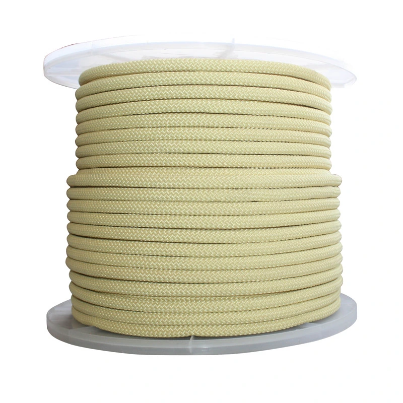 Factory Direct Sale 10mm 12mm 16mm Kevlar Aramid Fiber Round Rope for Industrial Use