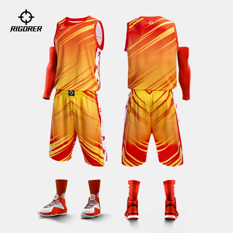 Impressão personalizada de Basquetebol Basquetebol Sublimação Uniforme Jersey Curto Sportswear