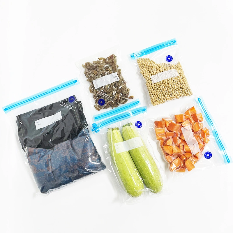 Plastique sans BPA, nylon compostable, pochette de rétention à plat à trois côtés, sac de rangement sous vide gaufré pour aliments surgelés, vêtements et emballage de vêtements, sacs de compression sous vide.