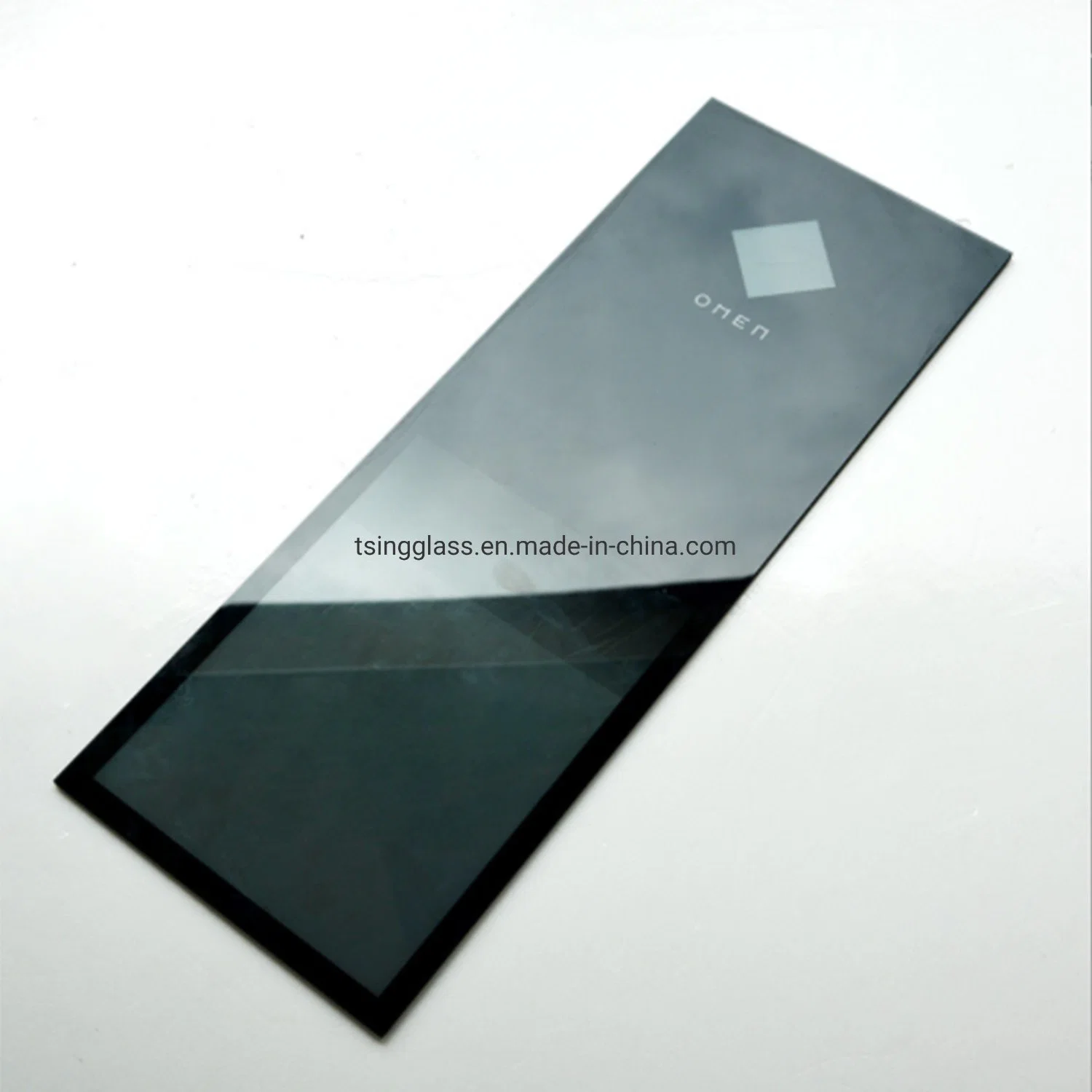 Customized 3mm Colored Grey Tempered Glass Silk Screen Special-Shaped Computer Case Panel Glass