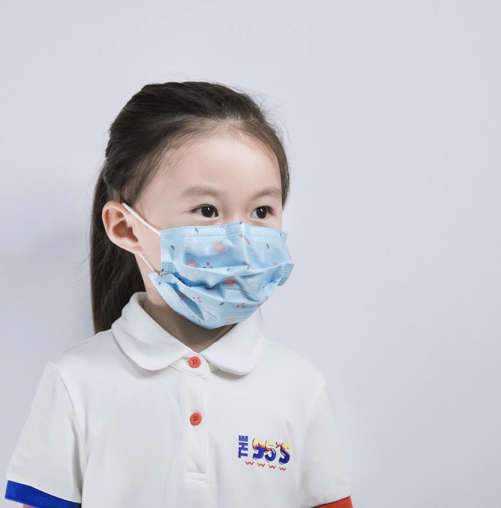 Kids Protective Masks Non-Sterile Non-Woven Fabric Spunlace Care Skin Civil Use Face Children Kids Cartoon Mask Disposable Non-Woven Respirator with Ear Loop