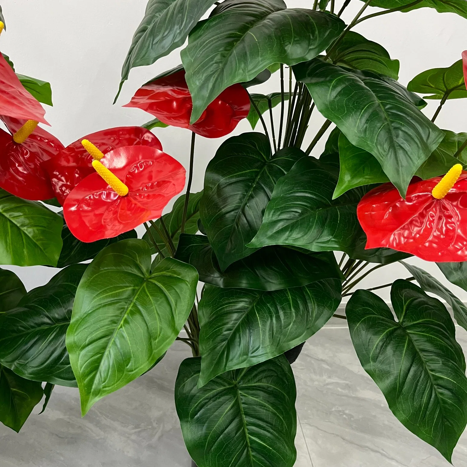 Anthurium exquisito plástico pueden personalizarse, Artificial y plantas decorativas Árbol de flores