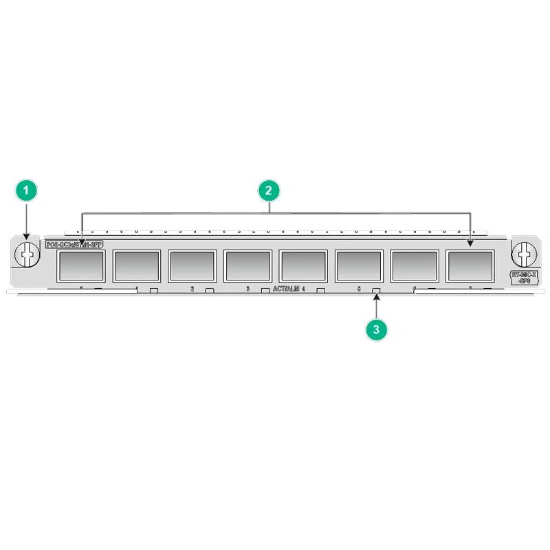 Módulo de interfaz 10 ge un micro-X-SP8 del módulo de interfaz proporciona ocho OC-3c/STM-1c Interfaces POS Mic-Tarjetas de interfaz X