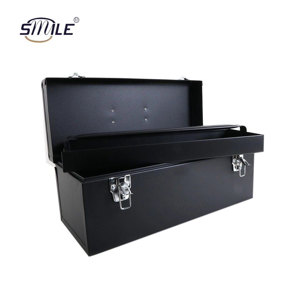 Smile New Design Handle Toolbox Hardware Storage Toolcase with Metal Removable Tray