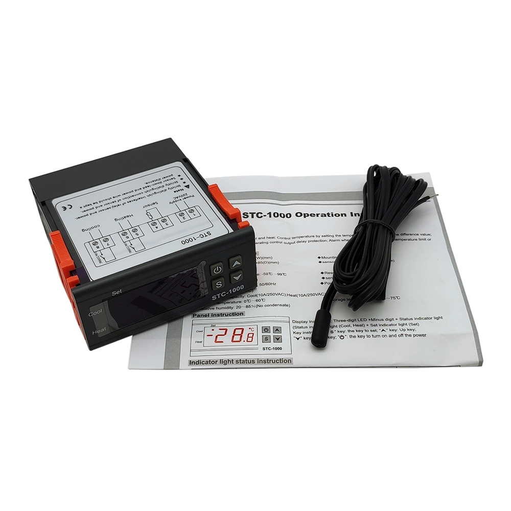 Termostato digital LED para controlador de temperatura de incubadora Termóregulador relé Calefacción ENFRIAMIENTO 12V 24V 110V 220V