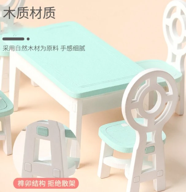 A China por grosso mini-cozinha de madeira Sala Quarto Meninas Jogar House Móveis Conjunto de brinquedos