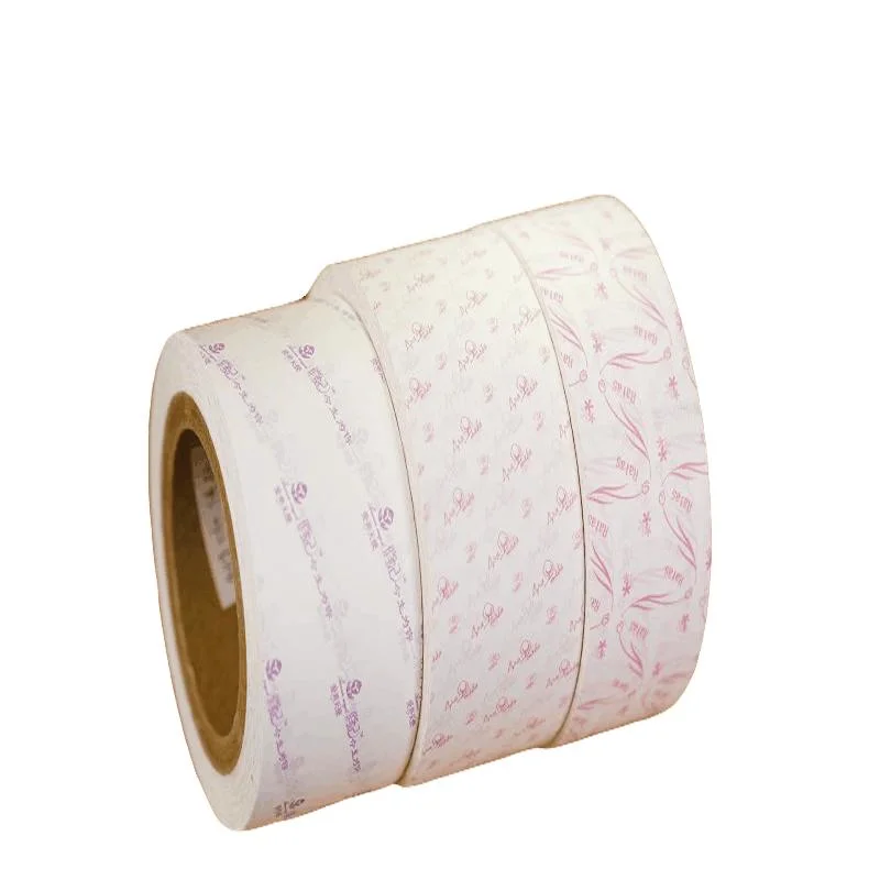 Una impresión personalizada de revestimiento de silicona Relaese Rollo de papel para Lady Compresas