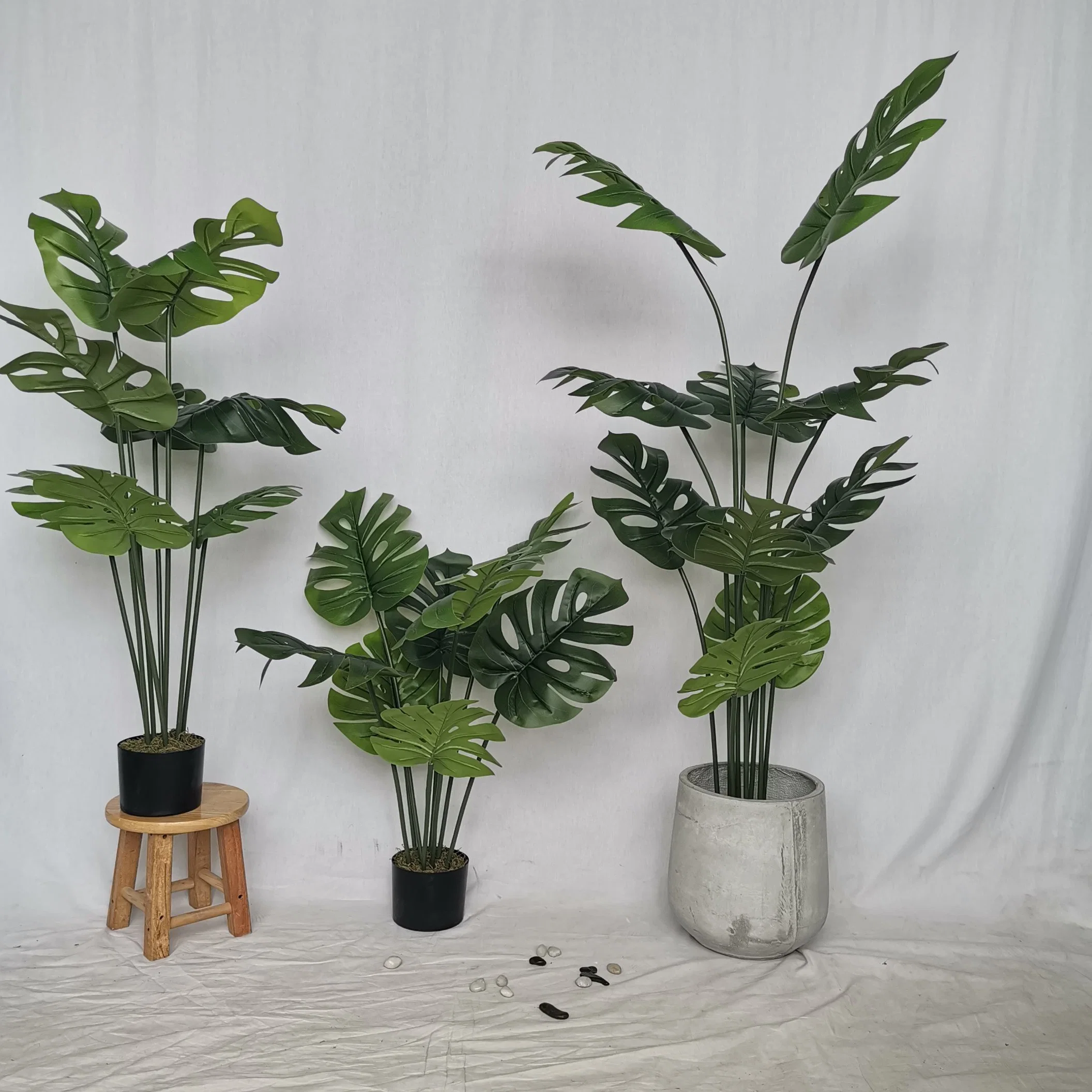 Bosque tropical planta Interior plantas artificiales Bonsai plantas Monstera árboles artificiales Y plantas