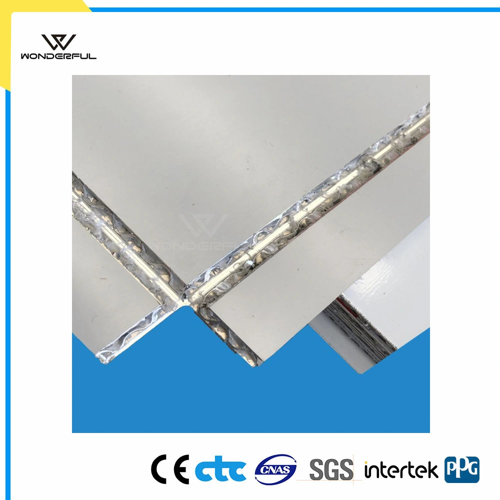 Mirror Finish Fireproof Facade Sandwich Core Composite Panel Outdoor