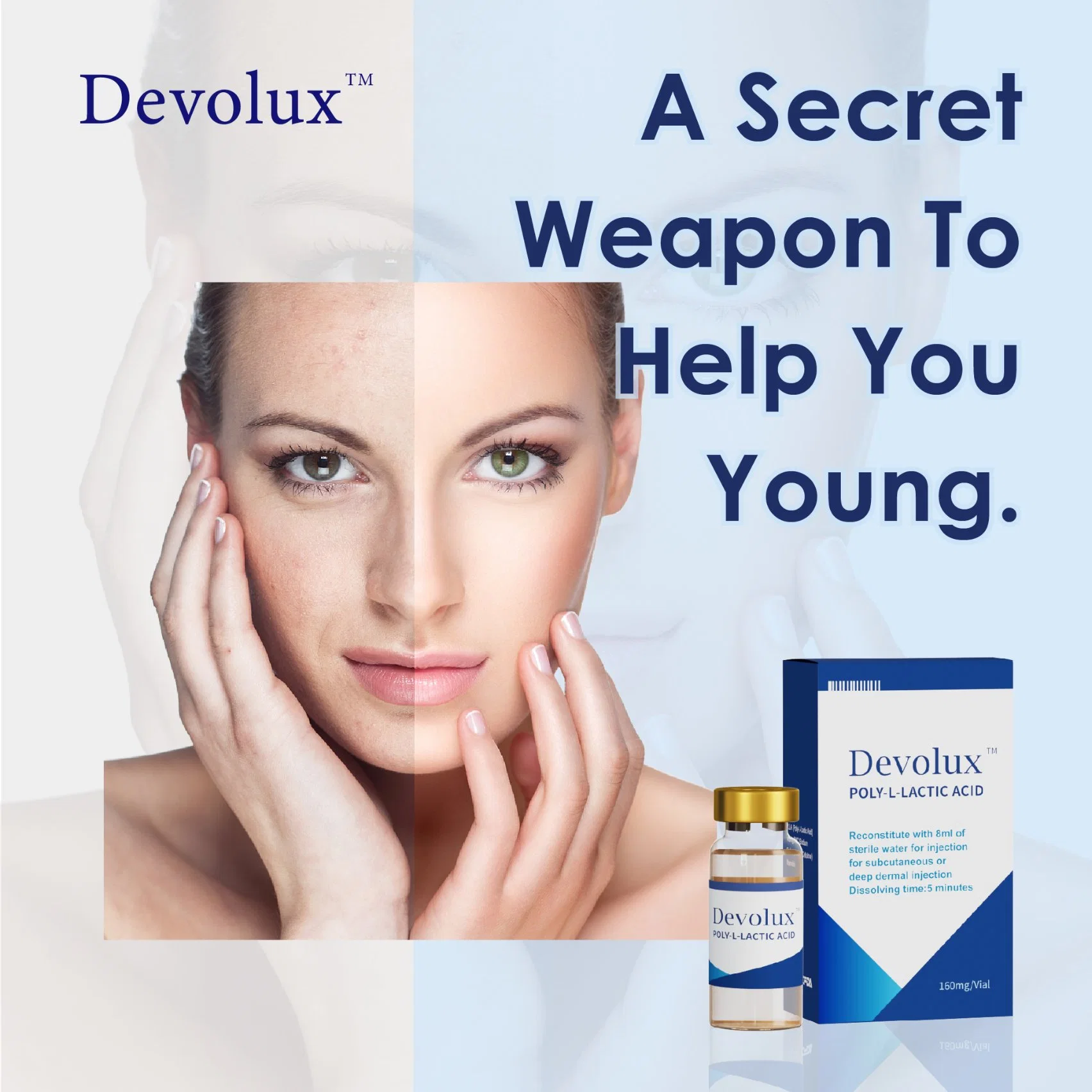 Devolux Reborn Plla Powder بولي حمض اللاكتيك Plla Powder لمدة الحقن