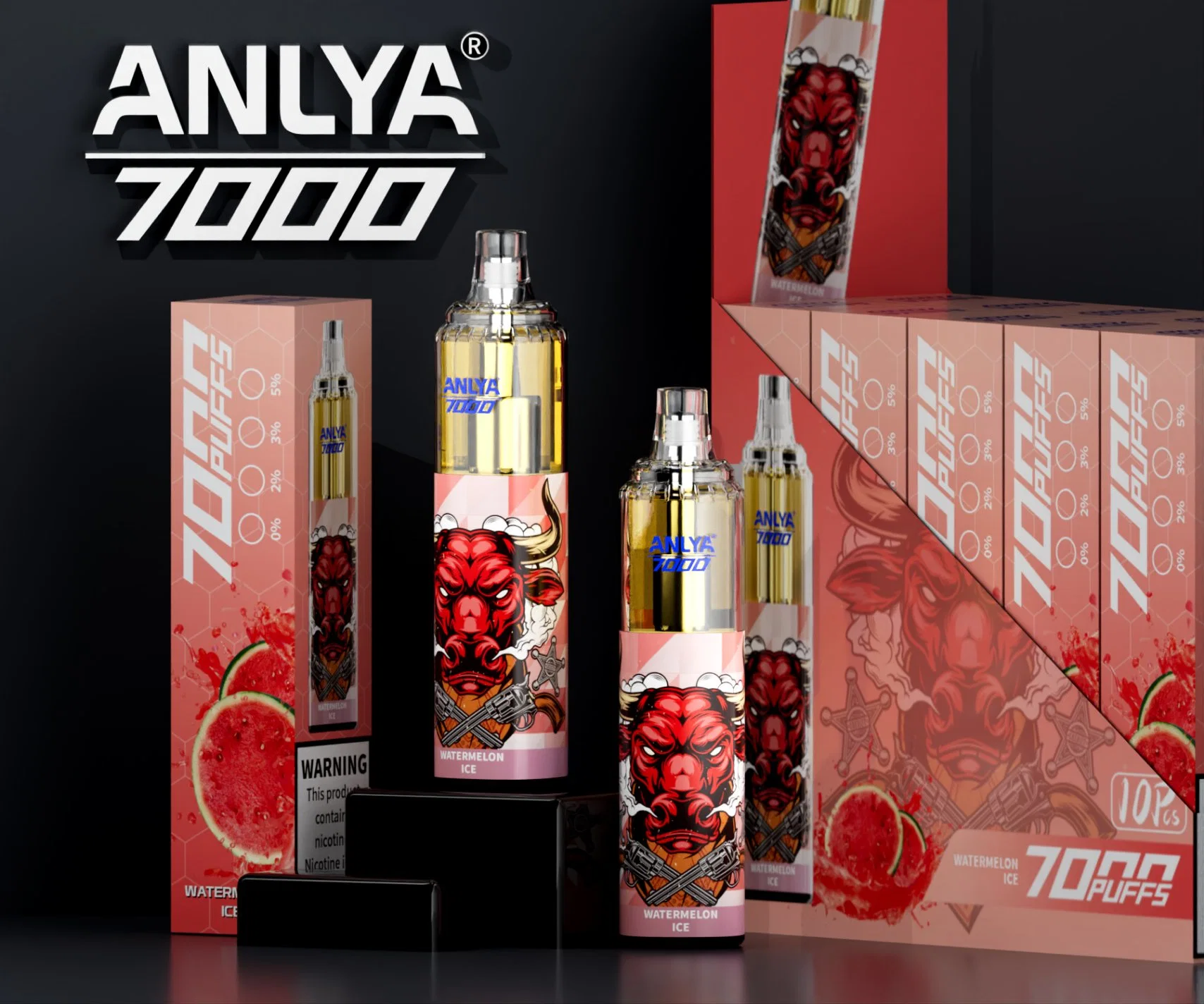 China Anlya 7000 Puff Disposable/Chargeable Ecig Vape Pen Original Factory Wholesale/Supplier Pod Randm Tornado 9000 Puffs 10K Puff Electrric Cigar