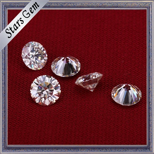 Super White Star de la Ronda de 8mm cortado Moissanite anillos de diamantes para la configuración