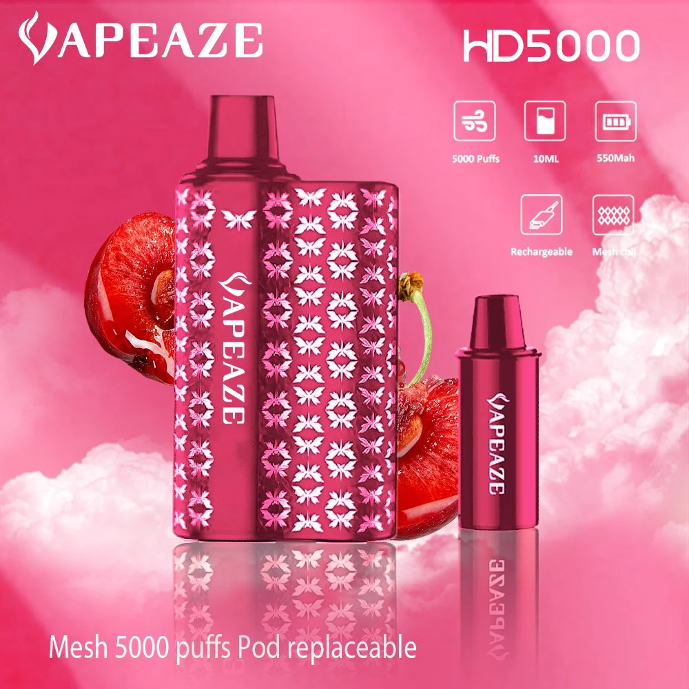 Wholesale/Supplier Cheap Vape HD 5000 Mesh Coil 5000 Puffs OEM Disposable/Chargeable Vape Pod Replaceable 0%2%5% Nic Disposable/Chargeable E-Cig Bc Big Juice Shopping Puff