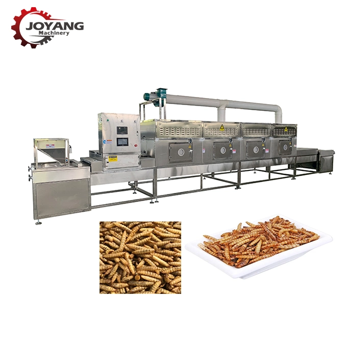 Tunnel Microwave Insect Cricket Grasshopper Tenebrio Silkworm Bsfl Dryer Drying Equipment