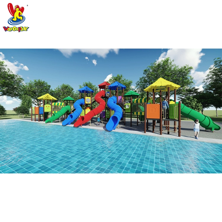 GS TUV Standard Plastic Toy Indoor Kids Outdoor Amusement Park Swimming Pool Playsets Children Water Park Slide Games Playground Equipment