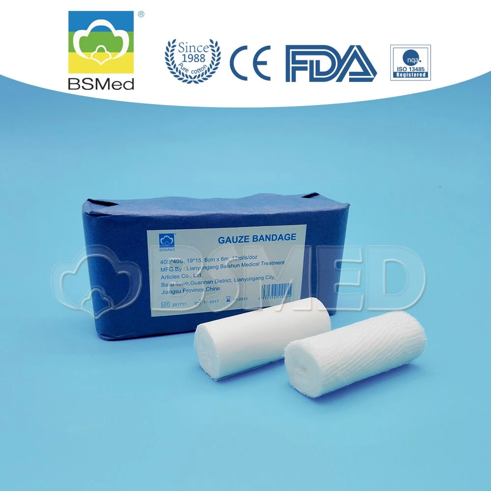 Medical Disposable Hospital Absorbent Medical Gauze Bandage with ISO Approved