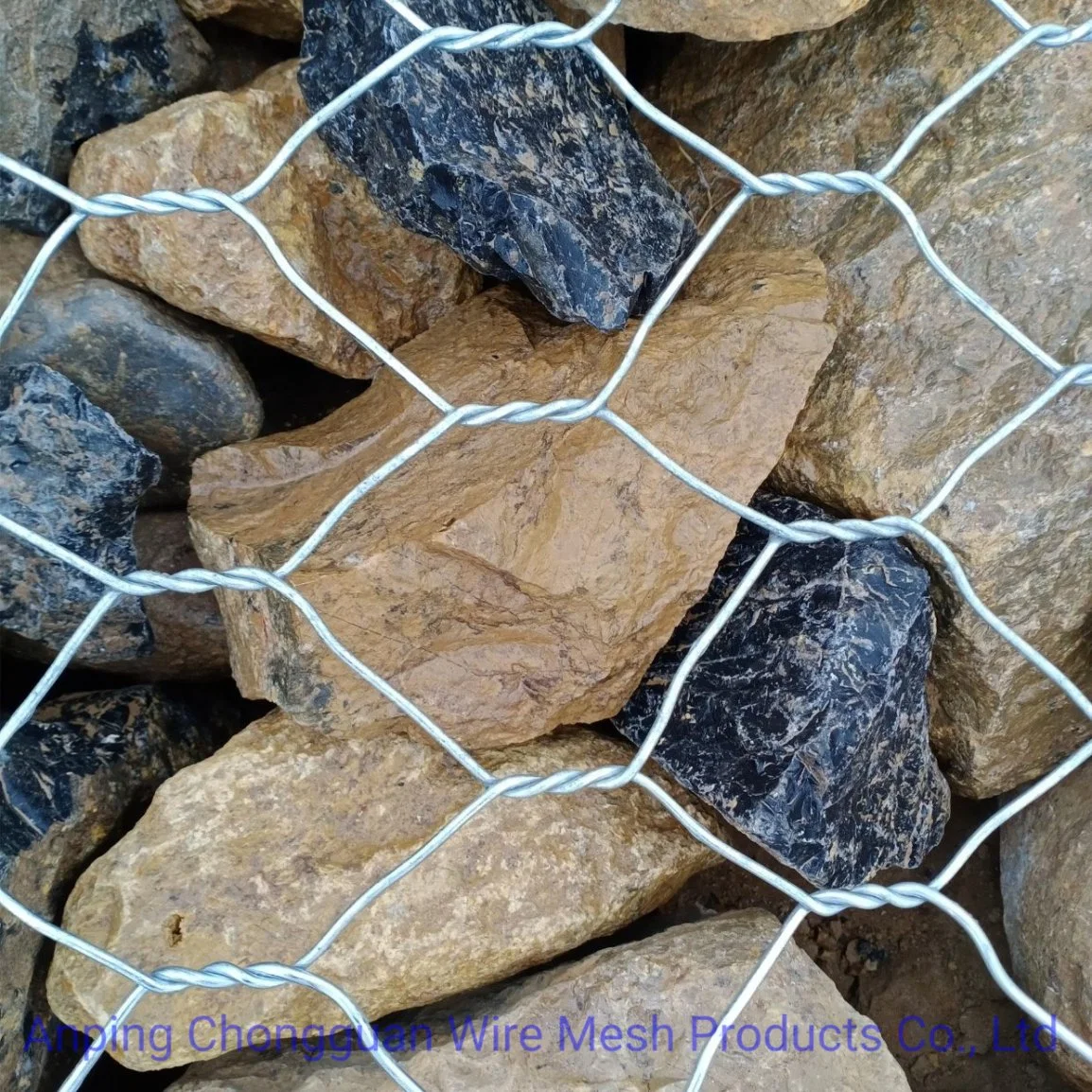 Verzinkte Gabion Box Gabion Korb Stone Cage Haltestation Wandkäfig Gabion