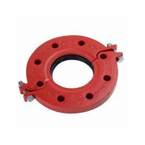 UL FM Ductile Iron Cast Iron Grooved Pipe Fittings Adaptor Flanges