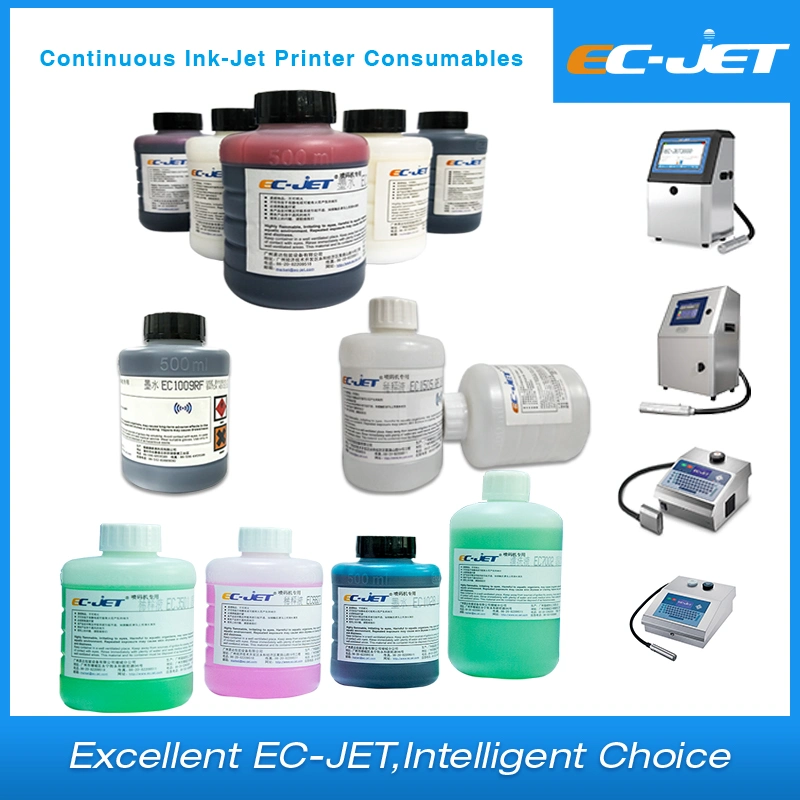 Ink for Inkjet Printer Ec-Jet Yellow Color Ink Compatibility for Videojet Domino Linx Markem Imaje Kgk Hitachit Printer (EC1039)