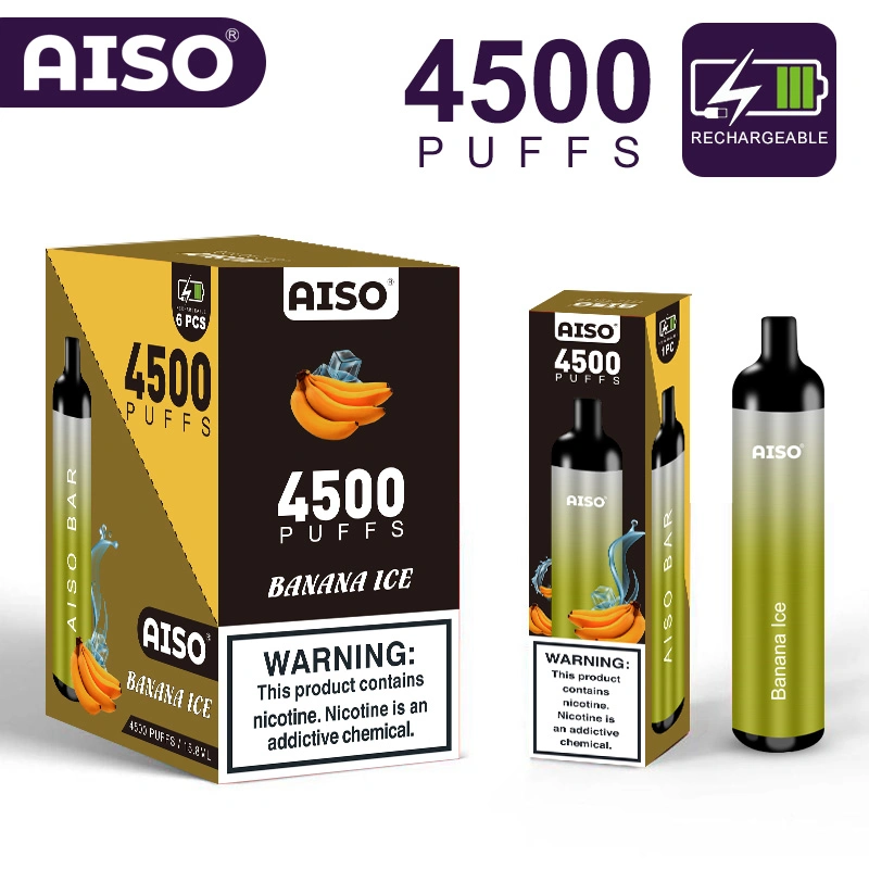 2022 Shenzhen Manufacturer Aiso Bar 4500 Disposable Custom Vaporizer Pen