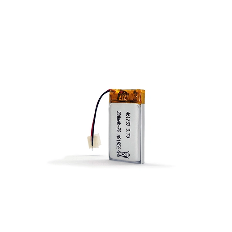 Top Model 461730 3.7V 200mAh Lithium Battery Lipo Batteries with UL1642/CB/Kc/Un38.3 Certificates