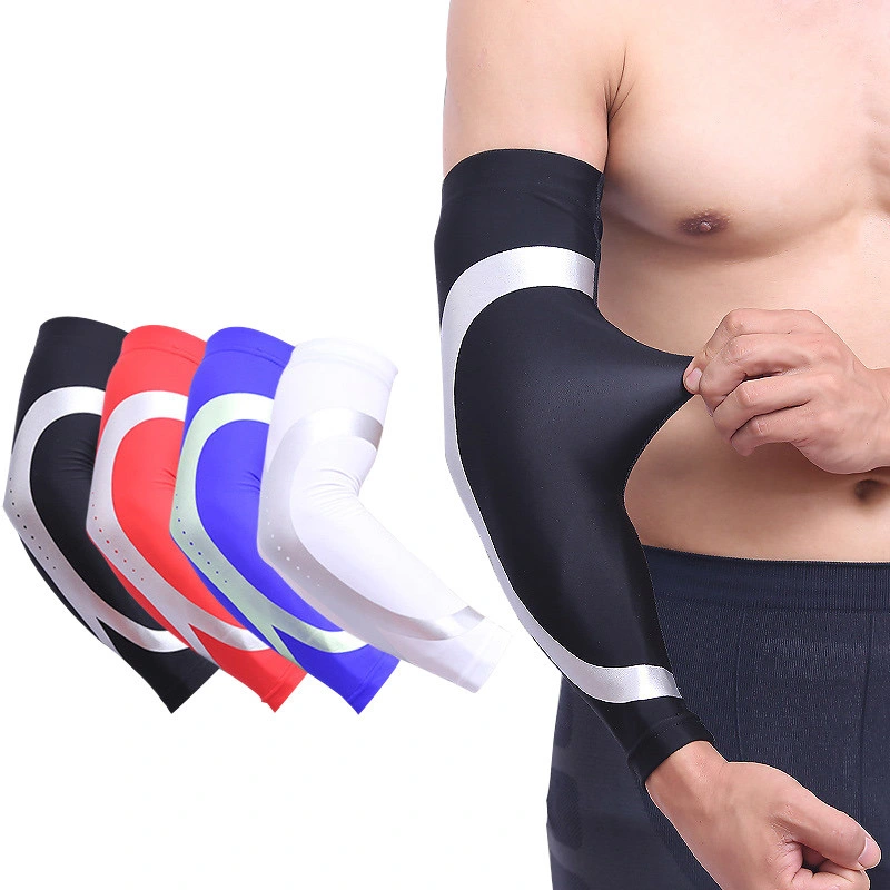 Workout Sport Arm Warmers Long Sleeve Stretch Wristband Unisex Sports Safety Elbow Protecter