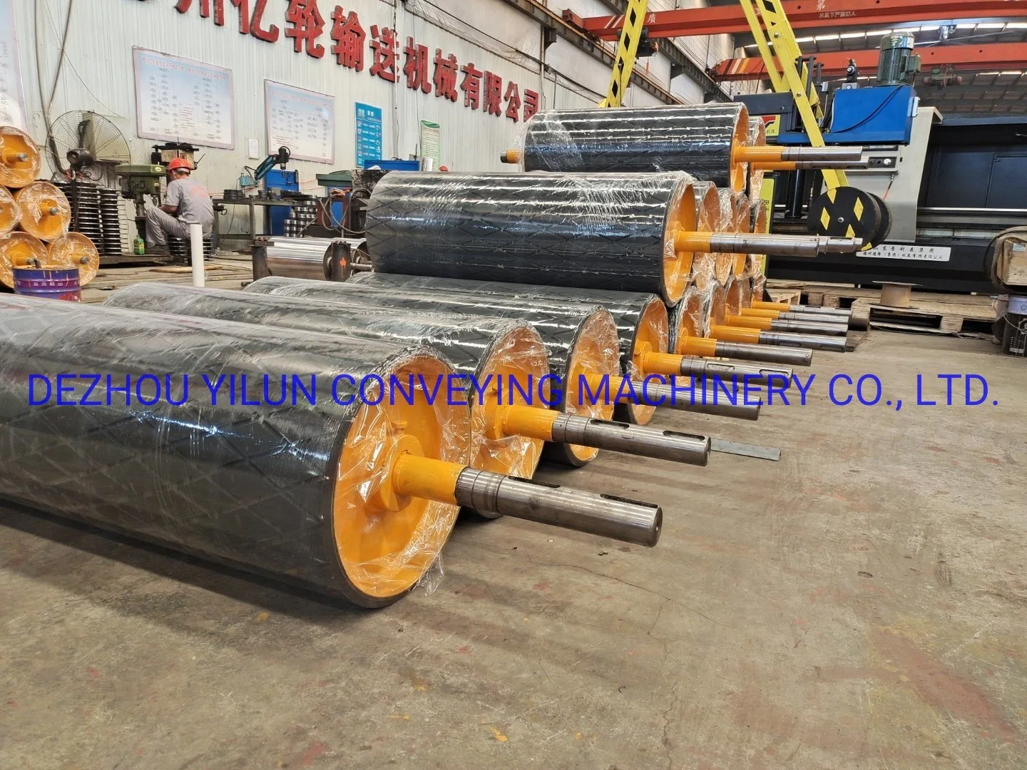 Conveyor Belt Non-Drive/Head/Bend/Take up/Snub/Tail Rubber Lagging Drum Transmission Pulley